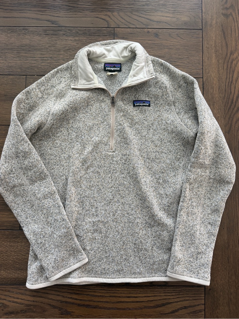 Patagonia women’s better sweater oatmeal birch white medium
